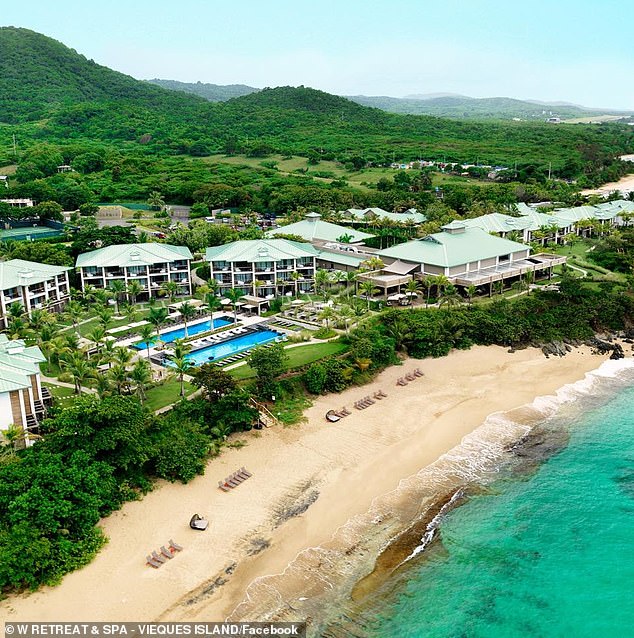 In 2021, Pierce paid $18.3 million for 80 percent of a beachfront resort on Vieques Island — the former site of a W Hotel (pictured) that closed after Hurricane Maria in 2017