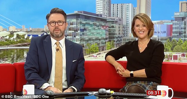 Jon, 54, joked he would 'hold the fort' after BBC Breakfast extended the program by 15 minutes, meaning a later start time for Morning Live