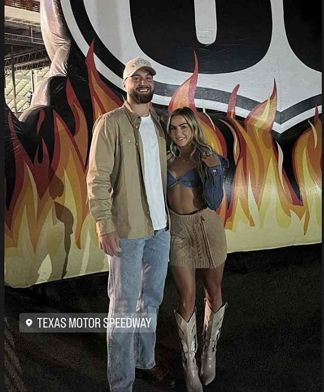 The tight end and Haley were seen at Texas Motor Speedway in October