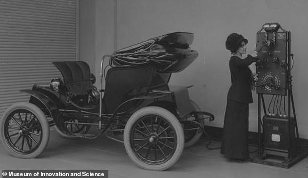 Because they were so easy to operate, electric vehicles were often advertised to women in the 1900s as an alternative to a loud and dirty gasoline car.