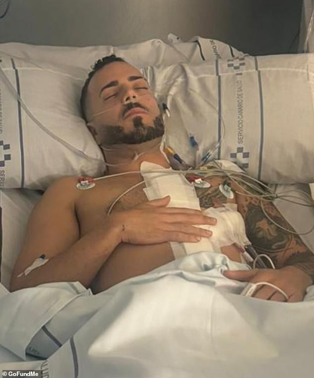 Mr Redondo suffered life-threatening injuries after being stabbed in the shoulder and chest, forcing doctors to perform open-heart surgery to save his life