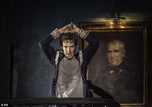 Like Andrew, Benedict Cumberbatch also took on the role of Hamlet in 2015 when he complained about phones in the audience (depicted in the play)