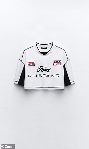 There is also a Ford Mustang Cropped T-shirt available for £17.99 ($33.62 AUD)