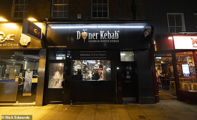 The German Doner Kebab branch is just 300 meters from the Hilton hotel where Littler is staying for the tournament