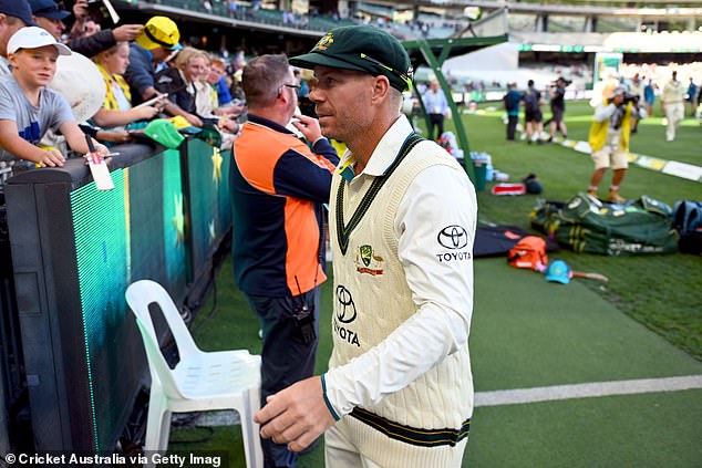 The 37-year-old is seen wearing his cap on the final day of the Boxing Day Test in Melbourne.  This went missing shortly afterwards when the team flew to Sydney.