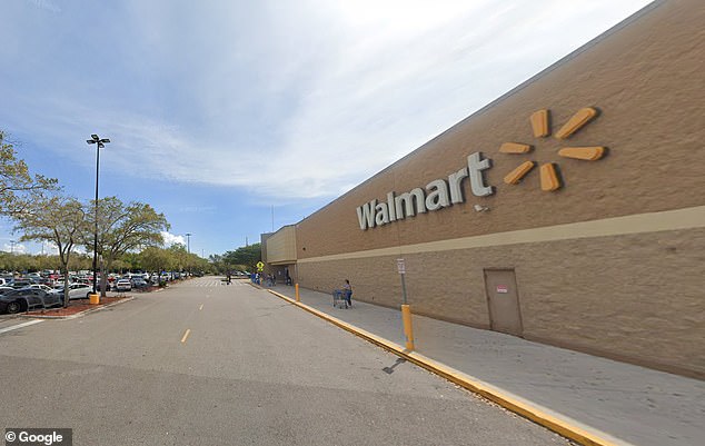 The incident took place on December 29 at this Walmart in Lehigh Acres, Florida