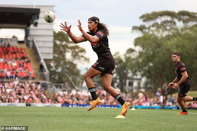 Luai (seen during Panthers training with teammate Nathan Cleary, right) is one of the best playmakers in the NRL, but there will still be a lot of work to be done to revive Wests