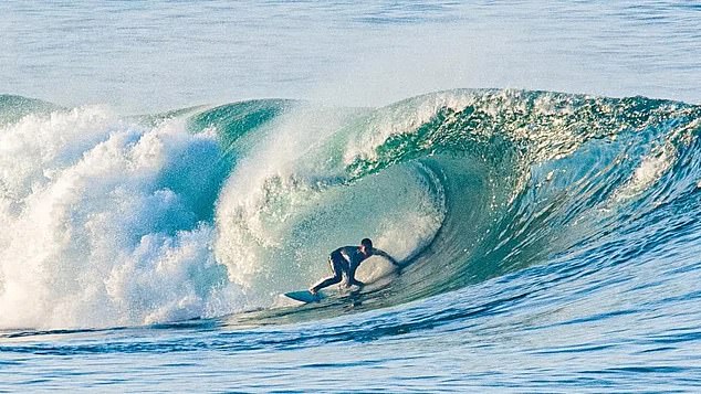 Unusually gigantic waves have rocked the California coast this week, amid the West Coast state's devastating storms