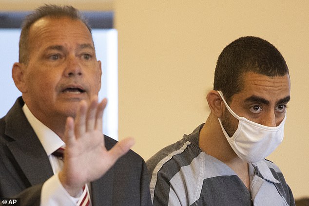 Matar pictured in court six days after the attack with his lawyer Nathaniel Barone