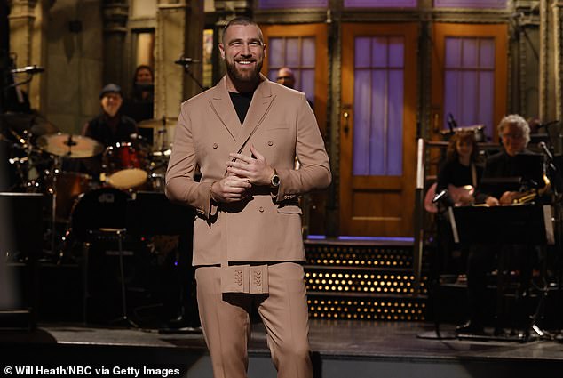 On March 4, 2023, Kelce's episode of Saturday Night Live aired and the athlete was so overcome with the emotions of achieving his dreams that he choked during his monologue.