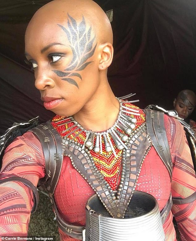 The actress starred in Black Panther (pictured), Marvel's Avengers Infinity War/End Game and The Color Purple