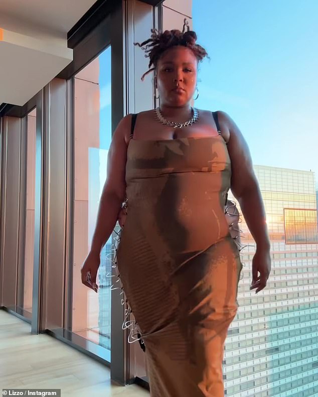 To round out her Instagram slideshow, Lizzo added a short clip of herself caressing her body