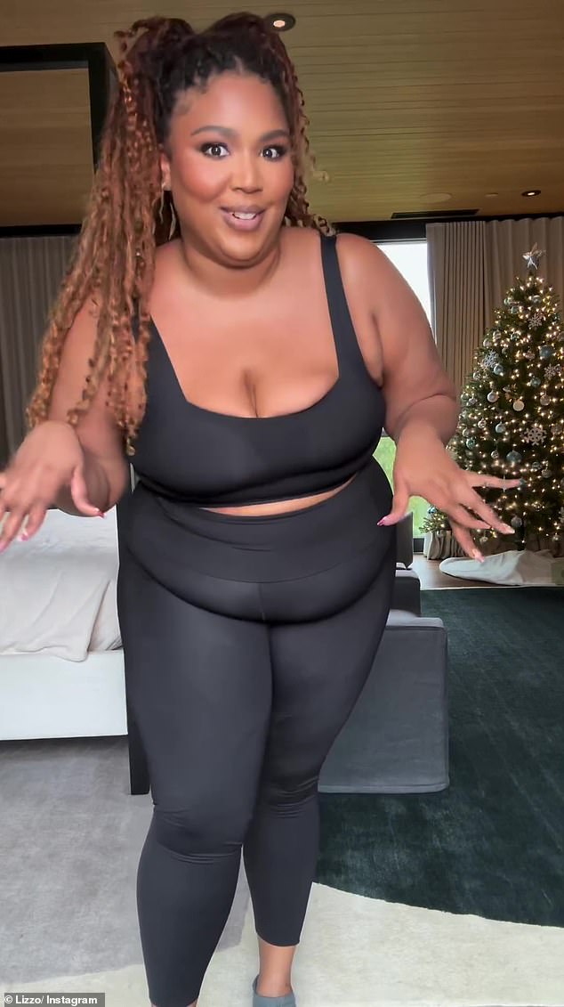 Lizzo shared inspiring messages as she modeled new items from her Yitti shapewear collection to kick off 2024