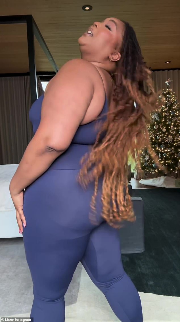 LIzzo posted a video to her Instagram on Monday of her trying out different versions of the new Ultralift leggings and bra set