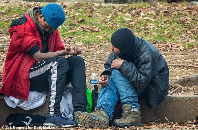 A sad scene unfolds on Kensington Ave in Philadelphia at Christmas