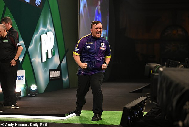 He is doing his best to become the youngest world darts champion ever on Wednesday evening