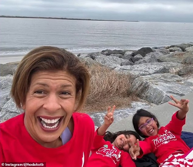 Kotb and her children spent the holidays at their beach house on Long Island