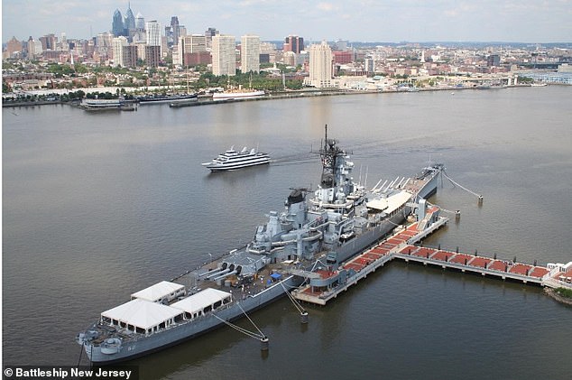 USS New Jersey is about to make its first voyage since 2001 as it travels from Camden, New Jersey, to the Philadelphia Navy Yard for routine maintenance