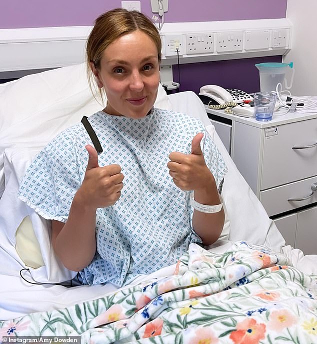 Since her diagnosis, Amy has been regularly sharing health updates on Instagram.  During her chemo treatment, she at one point suffered from sepsis and a blood clot in her lung