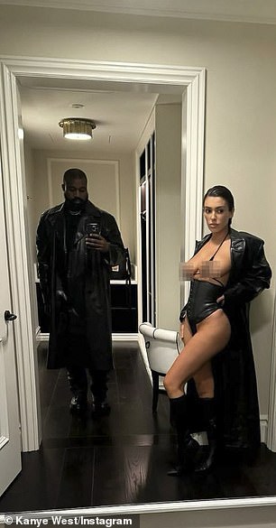 The series of revealing snaps has also led to Mr West being criticized for the 'creepy' posts, with one commenter imploring him to 'stop prostituting your partner'