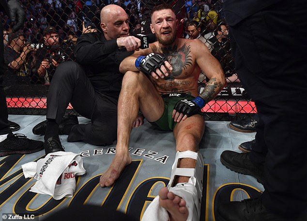 McGregor's last fight was when he suffered a broken leg against Dustin Poirier in 2021