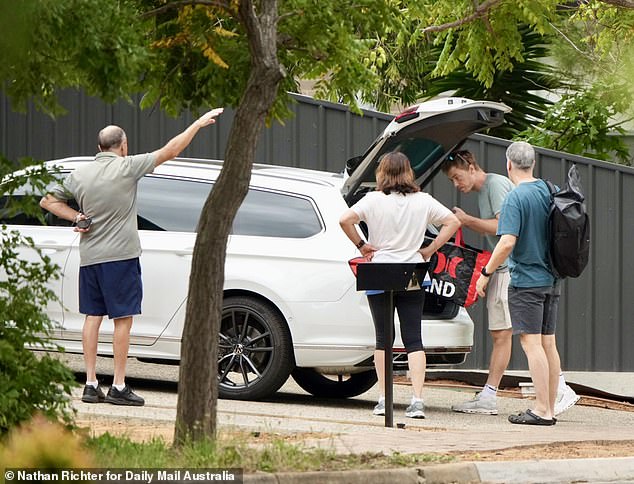 Dennis was greeted by his parents, Debbie and Brenton Dennis.  Shortly afterwards, Rohan's brother Scott arrived with his German-born wife Inga and their baby