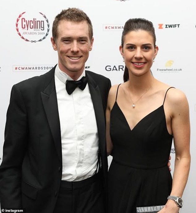 Both Hoskins and Dennis competed for Australia in the Olympics and had each won events at the World Cycling Championships.  The couple is in the photo