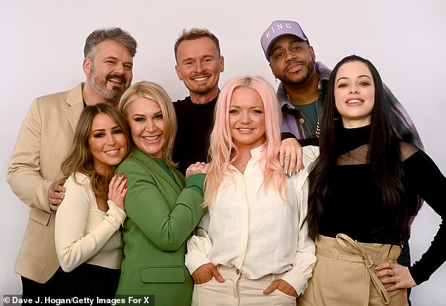 Following Hannah's departure, the remaining members - Rachel, Jo O'Meara, Jon Lee, Bradley McIntosh and Tina Barrett - decided to rename S Club 7 to merely S Club and continue as a five-piece (pictured with Paul Cattermole in front of his dead)