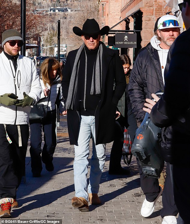 Meanwhile, Costner was last seen walking down a busy street in snowy Aspen, Colorado last Friday