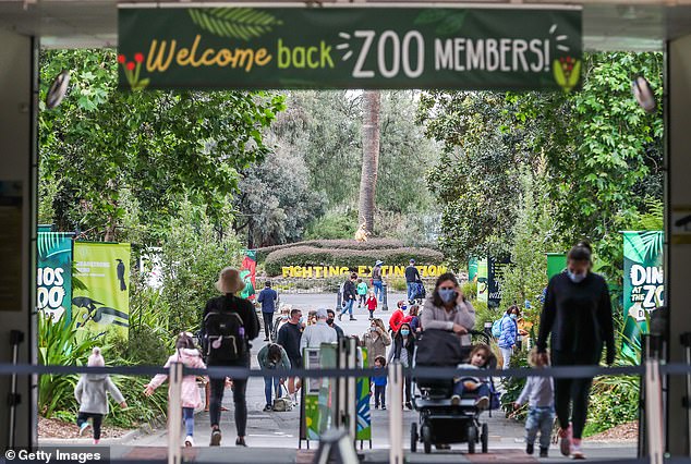 Melbourne Zoo (pictured) announced its 10-minute lockdown alarm was wrongly triggered because there was 'no emergency'