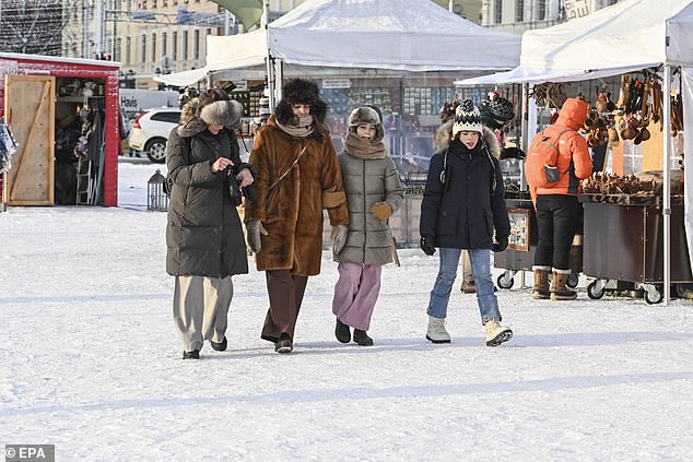 The cold front is expected to move south in the coming days, with temperatures in the Finnish capital Helsinki expected to drop to minus 15 degrees Celsius as early as Wednesday