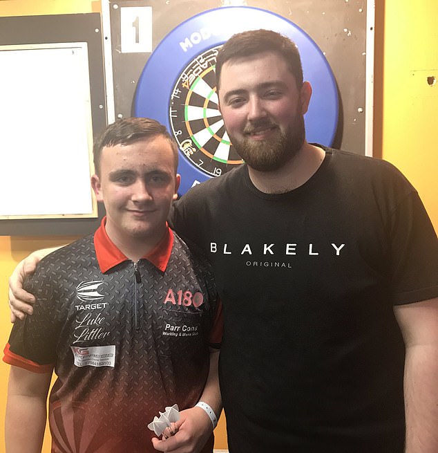 Luke Littler (left) met Luke Humphries (right) in the Hayling Island quarter-final in November 2019. The pair will face each other tonight in the final of the World Darts Championship