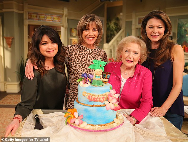 The star's success on television also extends to Hot In Cleveland (2010-2015);  seen with Wendie Malick, Betty White and Jane Leeves