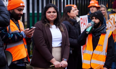 Dr.  Sumi Manirajan on the picket line.