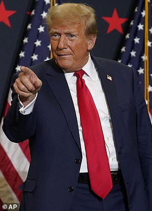 Donald Trump at a rally in Waterloo, Iowa