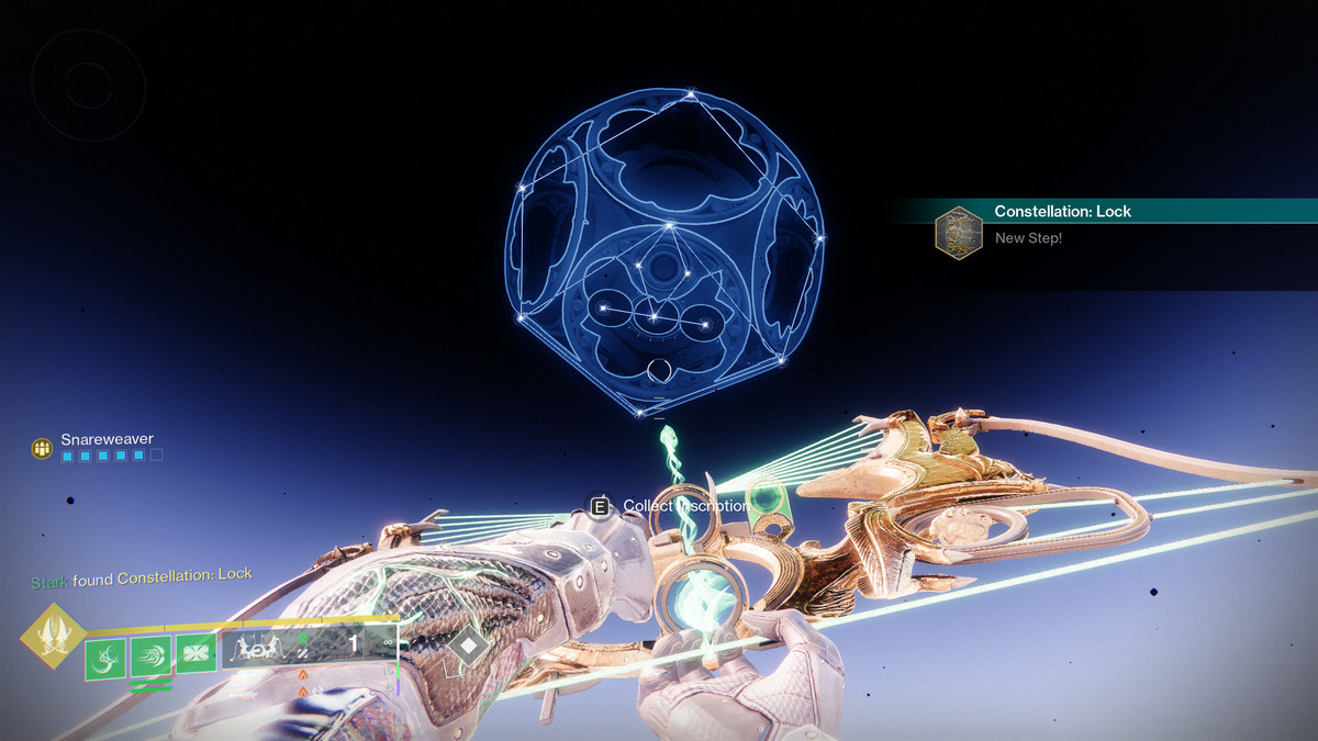 A Guardian who creates a slot constellation in Destiny 2