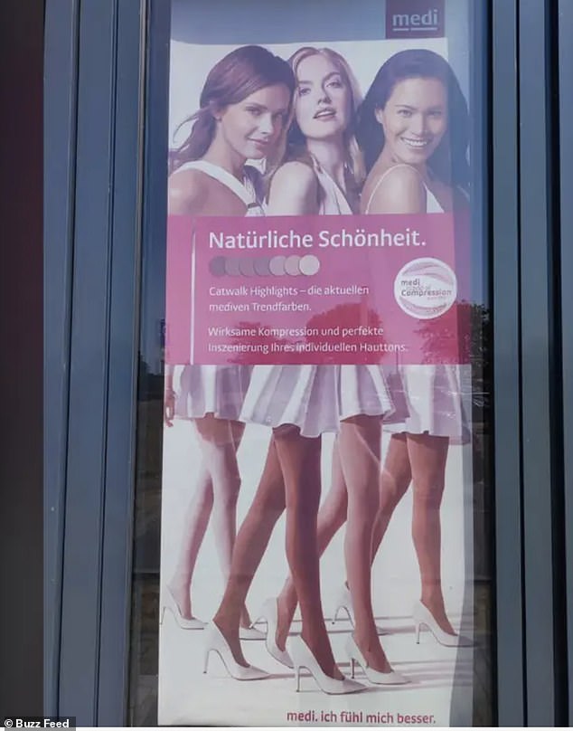 That's a lot of legs for three women!  This sign in Germany caused many to turn their heads in confusion