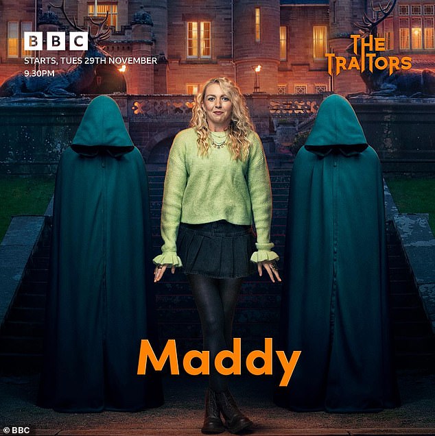 Rise to fame: Madelyn infamously tried to hide her acting career in The Traitors, but eventually confessed to her roles in EastEnders and Casualty before being voted off the show