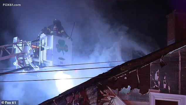 The firefighters entered the building and performed several rescues, but the fast-moving fire had already caused extensive damage