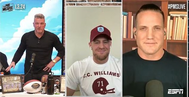 Pat McAfee (left) talked about the 16-year-old's run to the finals on his ESPN show on Wednesday