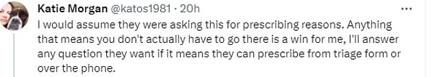 Dozens of women responded that they felt the same way, but several medical professionals said this was to protect the patient