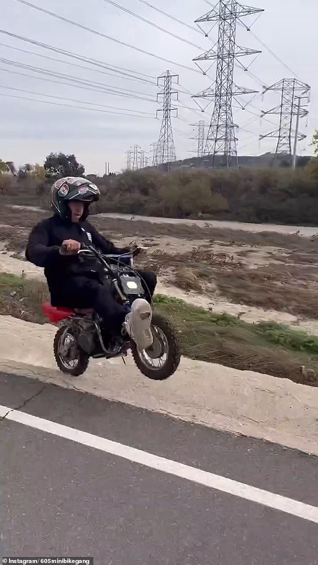 But while footage shows the motorcyclists passing right by the actor's car, it doesn't appear they actually touch the vehicle