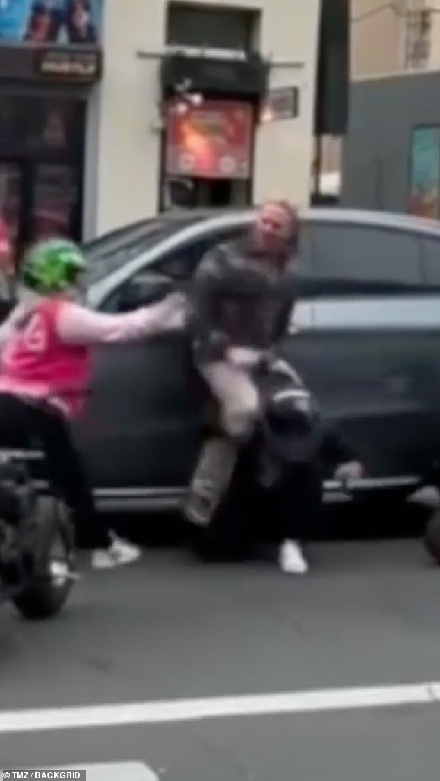 Motorcyclists involved in the skirmish, although not explicitly identified as 605 members, were also filmed smashing Zieiring's windshield while his 10-year-old daughter was still inside.