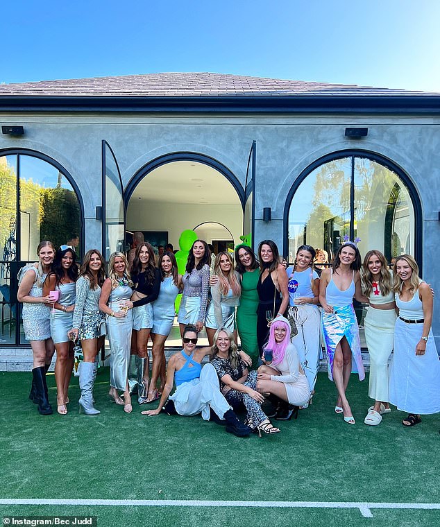 Bec rang in the new year this weekend by throwing a party for her glamorous friends at her sprawling $7.3 million mansion in Melbourne's posh Brighton.