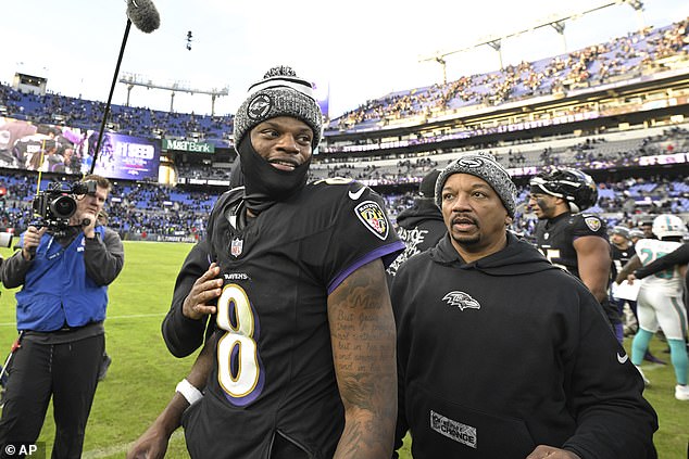 Quarterback Lamar Jackson led those picked from the Ravens, who secured the AFC's top spot