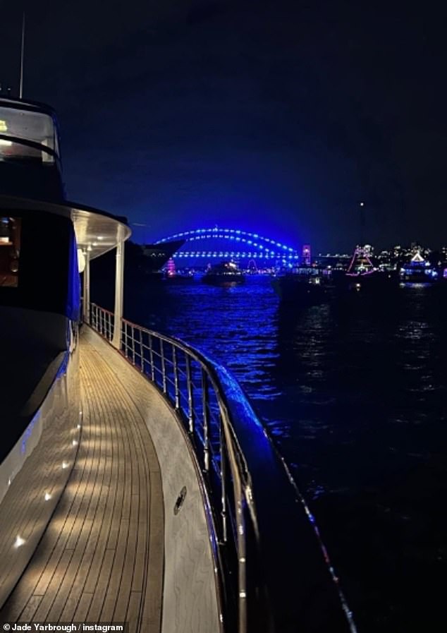 The group later ventured onto a boat sailing through the harbour