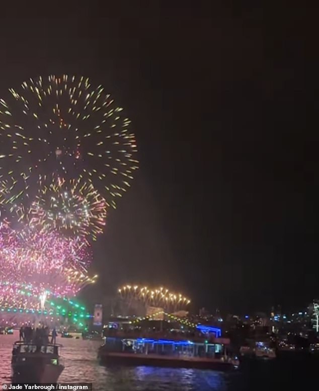 They watched as the Sydney Harbor Bridge lit up in a breathtaking display of fireworks