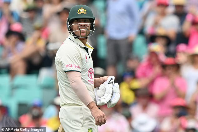 David Warner received a standing ovation from the SCG crowd as he left the field