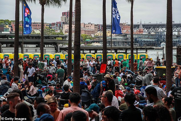 In recent years, an average of 400 confirmed and probable cases of Legionnaires' disease have been reported annually in Australia (photo, New Year's crowds at Circular Quay)