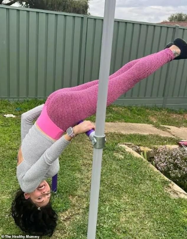 “I also do calisthenics and calisthenics from home and I do self-taught workouts for core and lower body with my Roman rings and trapeze, and core and upper body with my funky jungle gym and ninja battle ladder,” Jemma said.